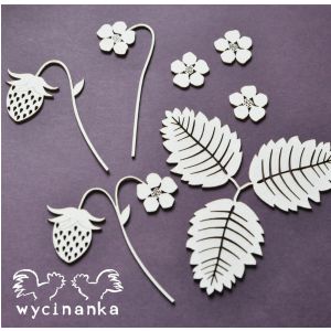 Tekturka Wycinanka Summer Fruits - Poziomka, 4szt